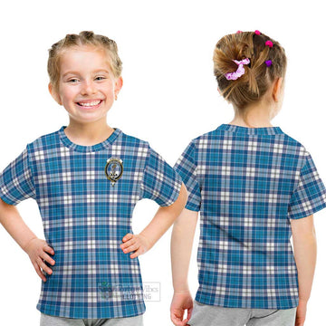 Roberton Tartan Kid T-Shirt with Family Crest