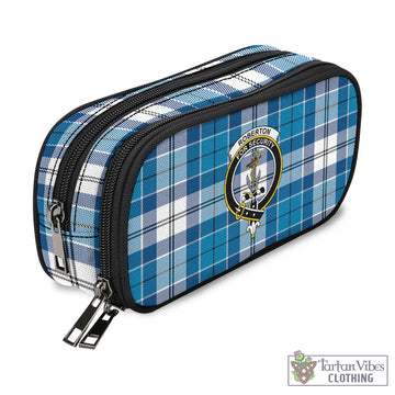 Roberton Tartan Pen and Pencil Case with Family Crest