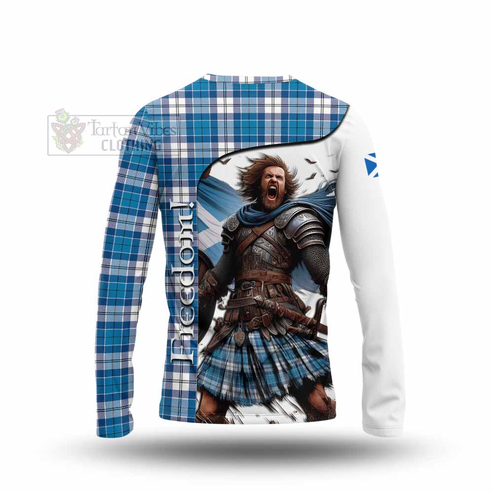 Tartan Vibes Clothing Roberton Crest Tartan Long Sleeve T-Shirt Inspired by the Freedom of Scottish Warrior