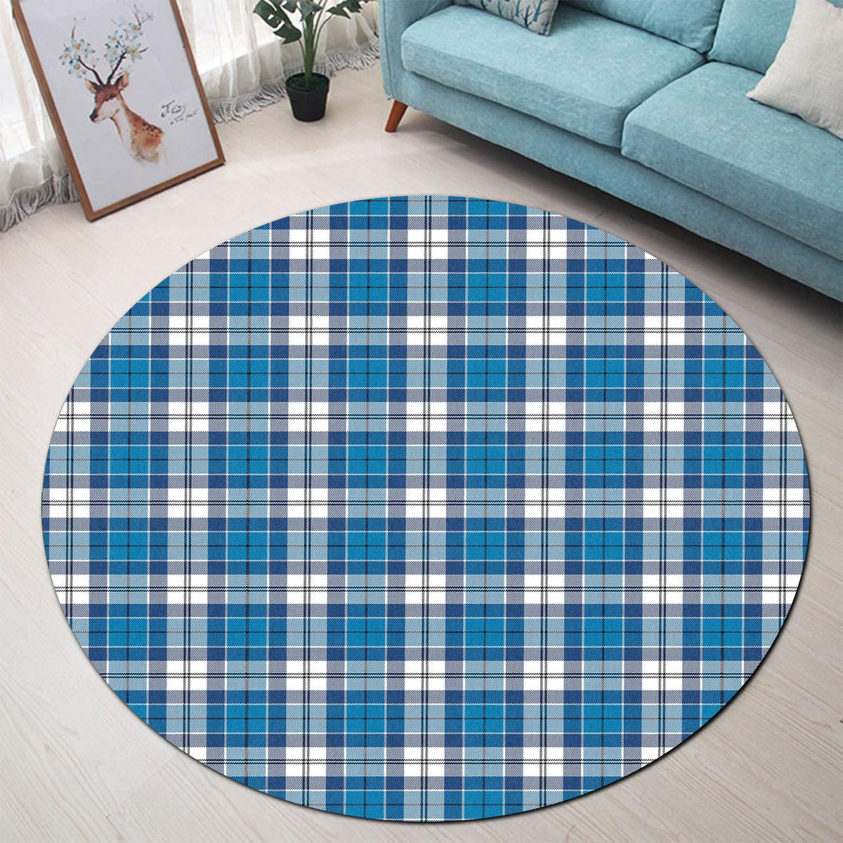 Roberton Tartan Round Rug - Tartan Vibes Clothing