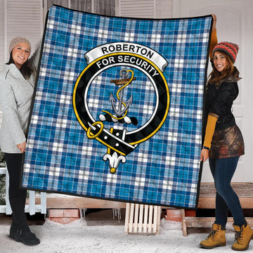 Roberton Tartan Quilt with Family Crest