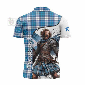 Roberton Crest Tartan Zipper Polo Shirt Inspired by the Freedom of Scottish Warrior