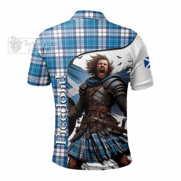 Roberton Crest Tartan Polo Shirt Inspired by the Freedom of Scottish Warrior