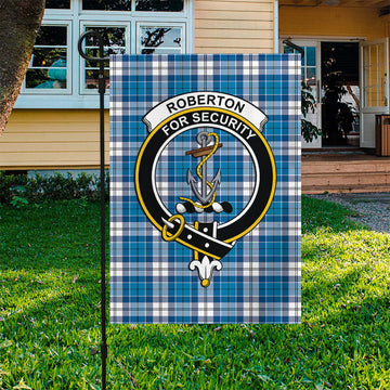 Roberton Tartan Flag with Family Crest