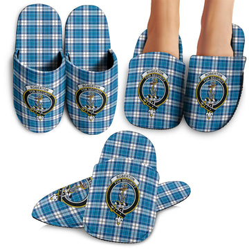 Roberton Tartan Home Slippers with Family Crest