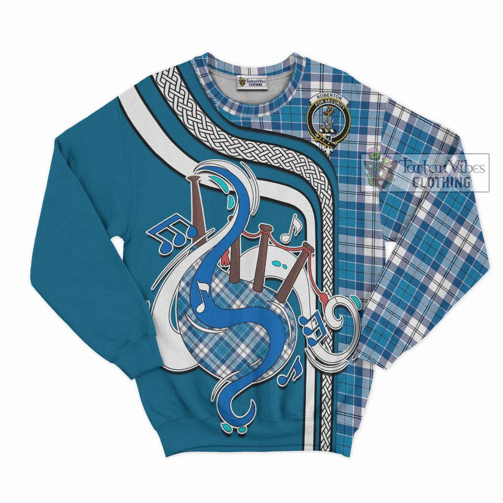 Tartan Vibes Clothing Roberton Tartan Sweatshirt with Epic Bagpipe Style