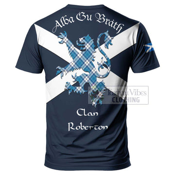 Roberton Tartan Lion Rampant T-Shirt Proudly Display Your Heritage with Alba Gu Brath and Clan Name