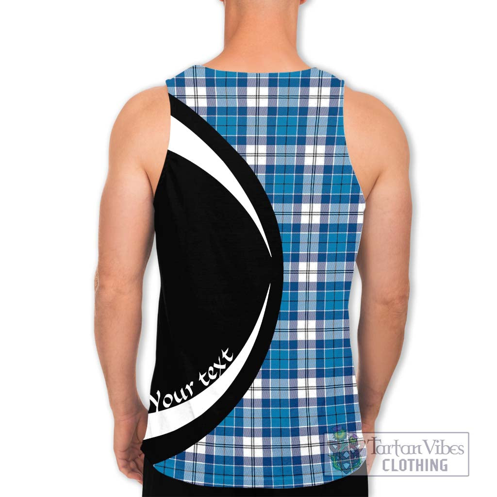 Roberton Tartan Men's Tank Top with Family Crest Circle Style - Tartan Vibes Clothing