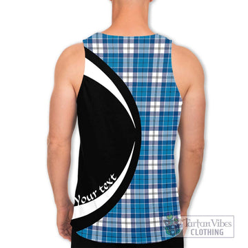 Roberton Tartan Men's Tank Top with Family Crest Circle Style