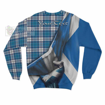 Roberton Tartan Sweatshirt with Family Crest Scotland Patriotic Style