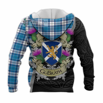 Roberton Tartan Family Crest Knitted Hoodie Lion Rampant Royal Thistle Shield Celtic Inspired - Tartan Vibes Clothing