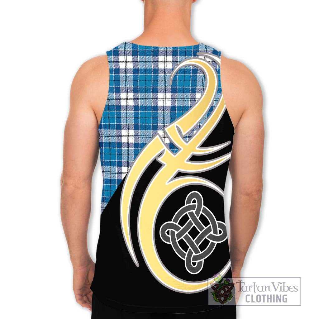 Roberton Tartan Men's Tank Top with Family Crest and Celtic Symbol Style - Tartan Vibes Clothing