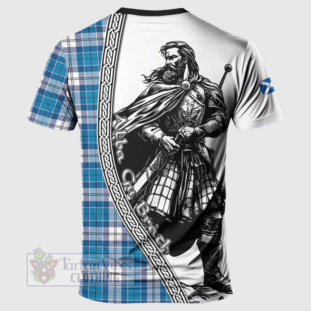 Tartan Vibes Clothing Roberton Tartan Clan Crest T-Shirt with Highlander Warrior Celtic Style