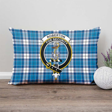 Roberton Tartan Pillow Cover with Family Crest