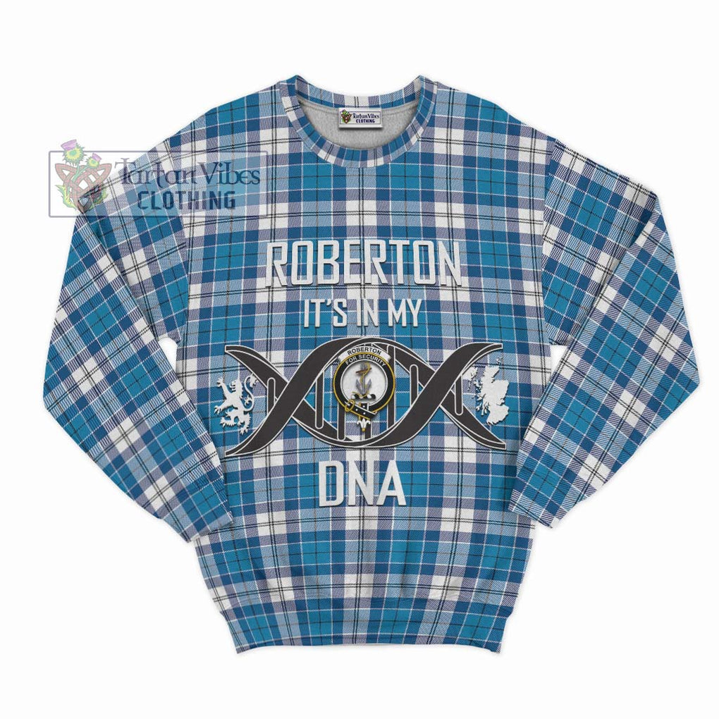 Roberton Tartan Sweatshirt with Family Crest DNA In Me Style - Tartanvibesclothing Shop