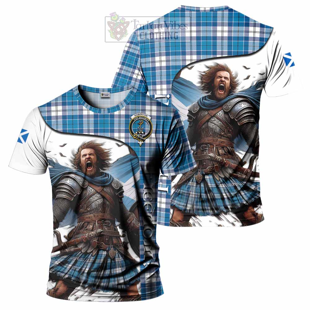 Roberton Crest Tartan T-Shirt Inspired by the Freedom of Scottish Warrior