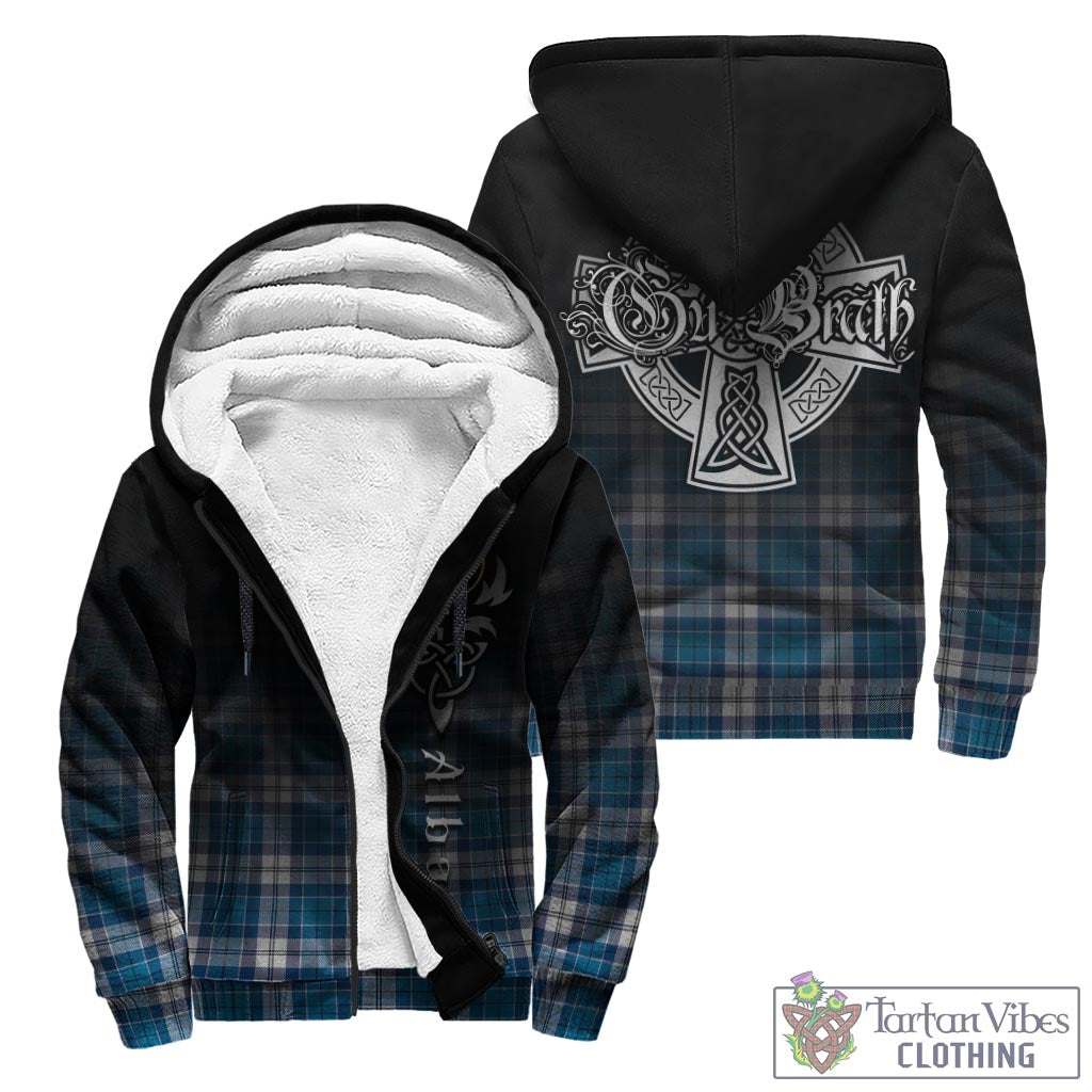 Tartan Vibes Clothing Roberton Tartan Sherpa Hoodie Featuring Alba Gu Brath Family Crest Celtic Inspired