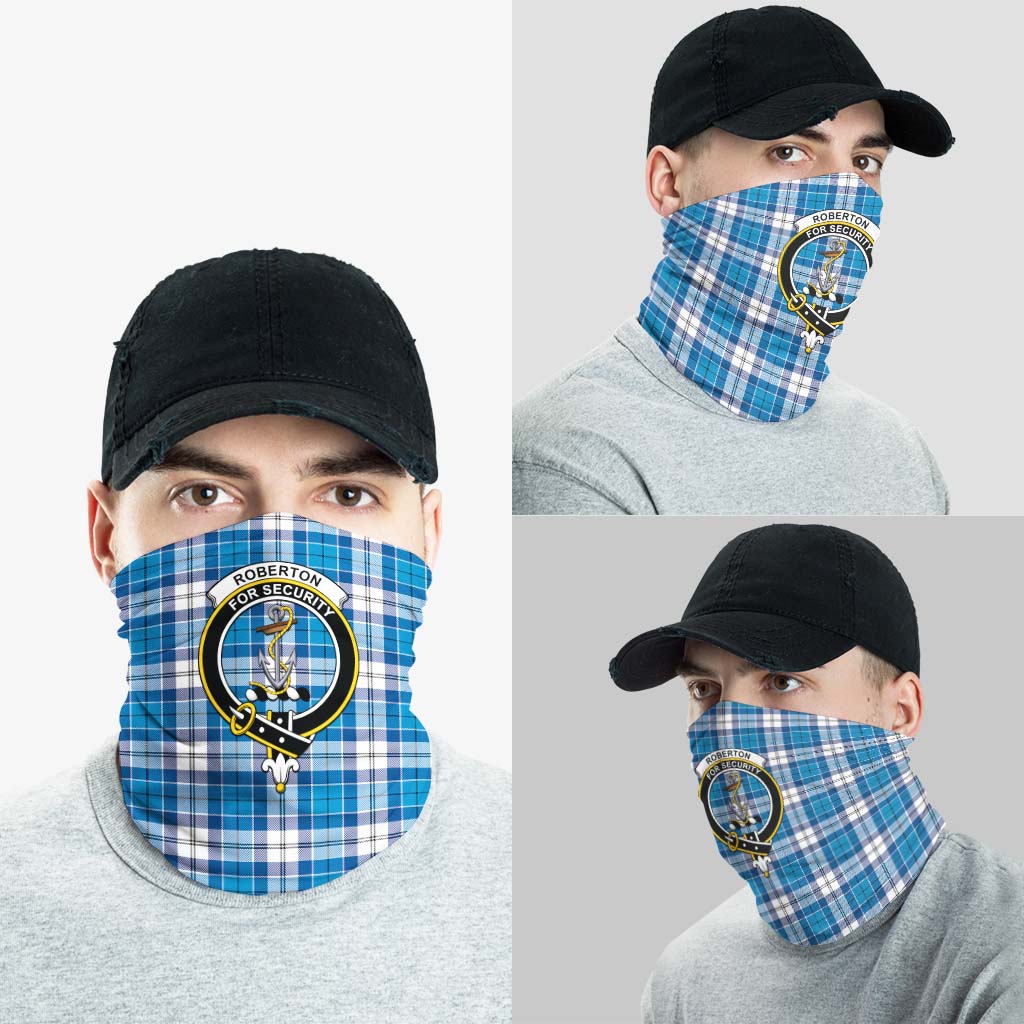 Roberton Tartan Neck Gaiters, Tartan Bandanas, Tartan Head Band with Family Crest