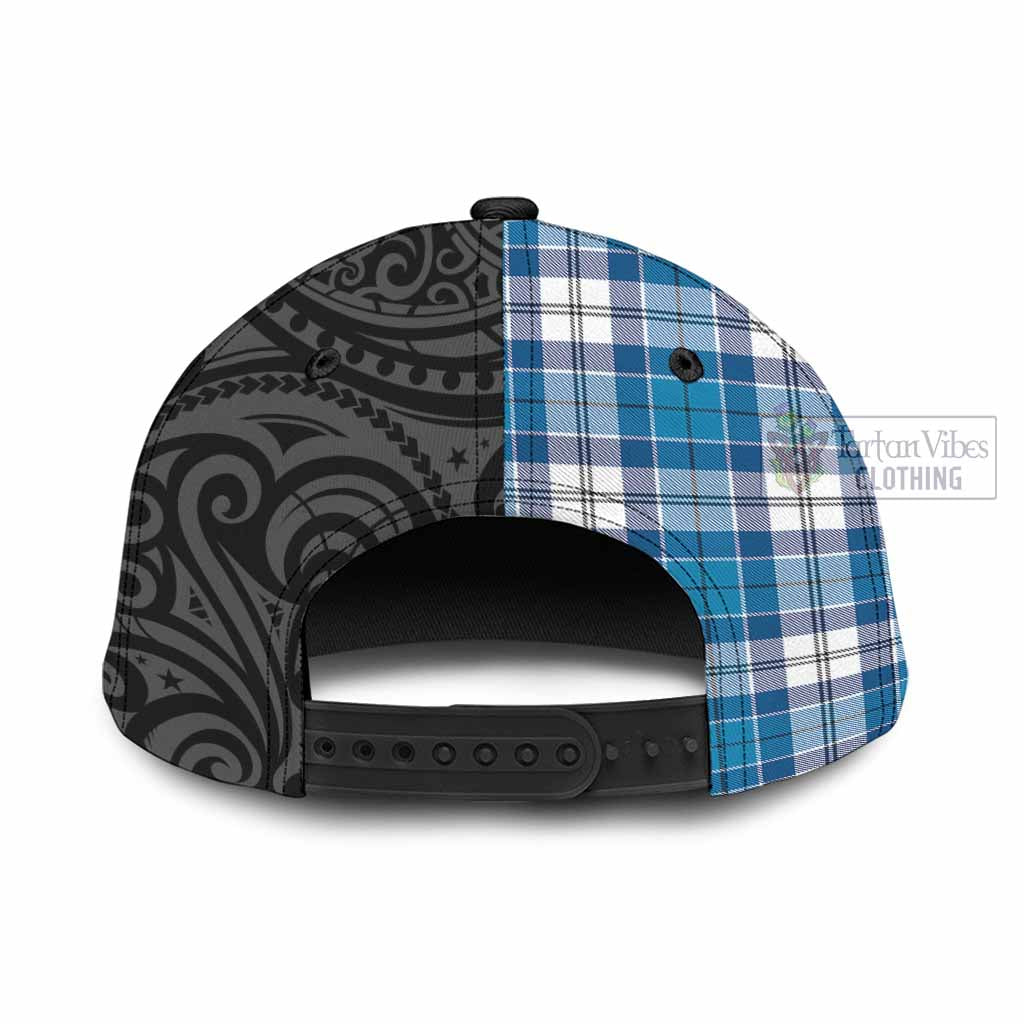 Tartan Vibes Clothing Roberton Tartan Classic Cap with New Zealand Silver Fern Half Style