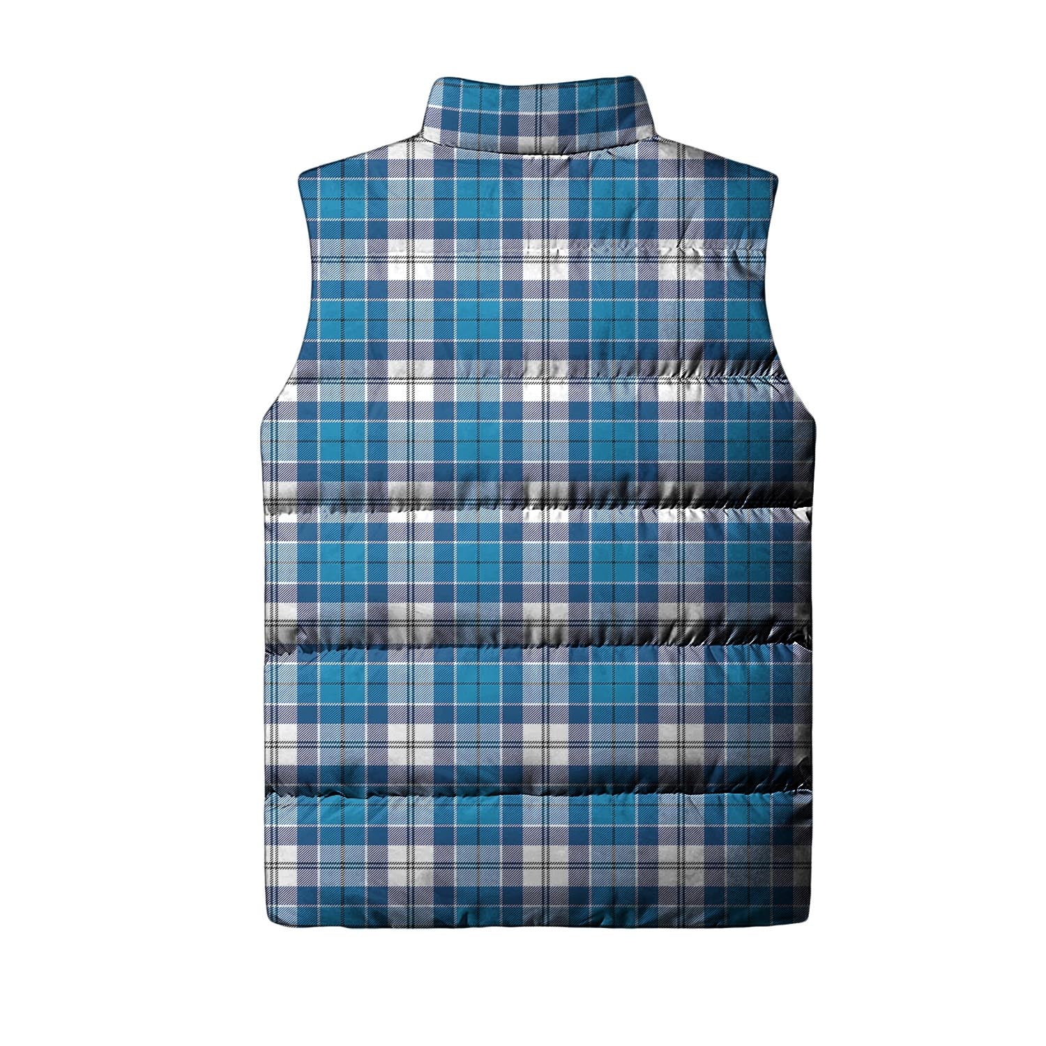 Roberton Tartan Sleeveless Puffer Jacket with Family Crest - Tartanvibesclothing