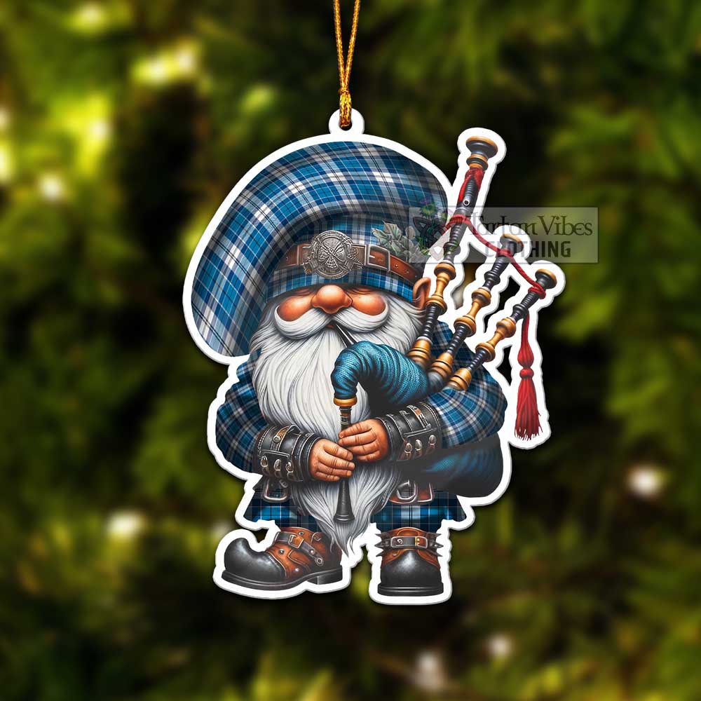 Tartan Vibes Clothing Roberton Tartan Badpiper Gnome Christmas Ornament