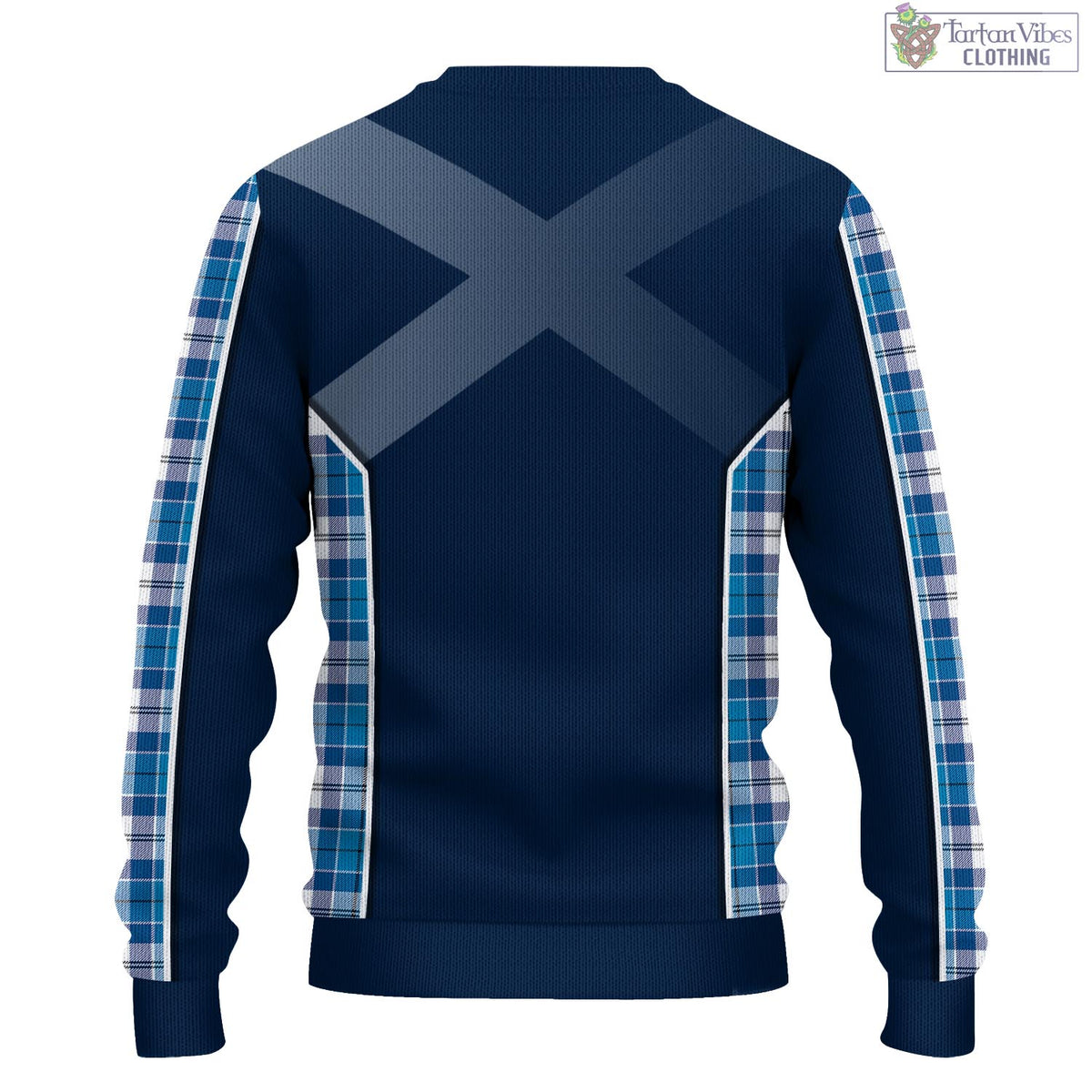 Roberton Tartan Knitted Sweatshirt with Family Crest and Scottish Thistle Vibes Sport Style - Tartan Vibes Clothing