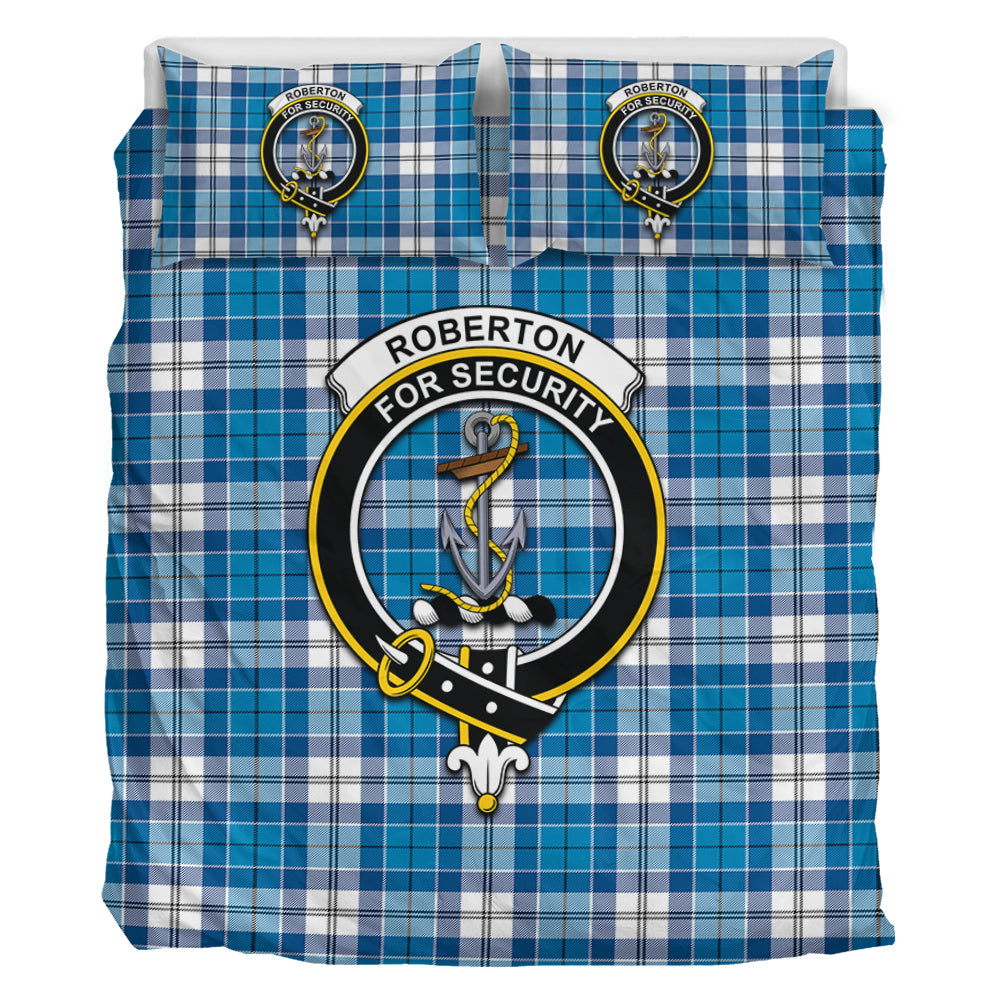 Roberton Tartan Bedding Set with Family Crest - Tartan Vibes Clothing