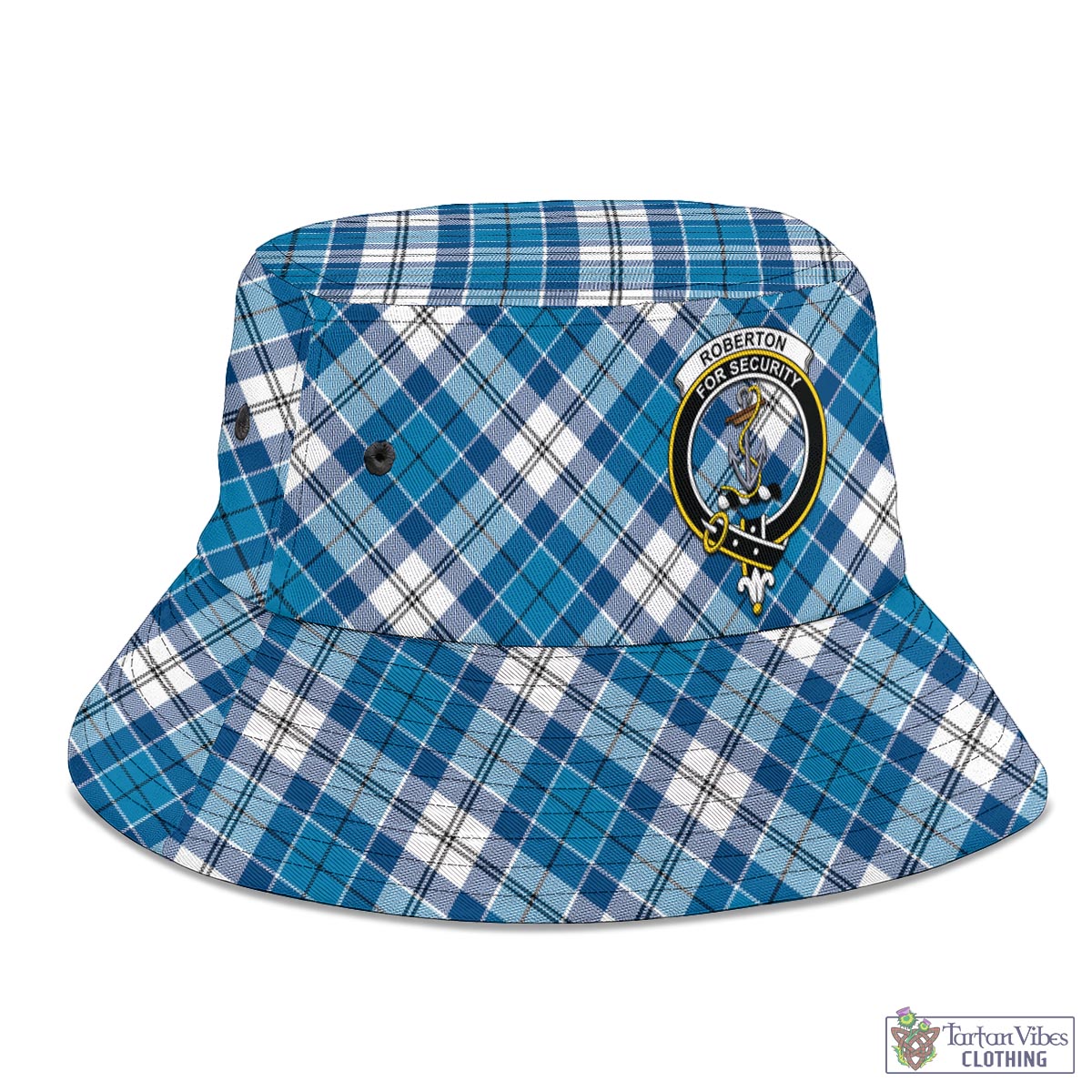 Tartan Vibes Clothing Roberton Tartan Bucket Hat with Family Crest