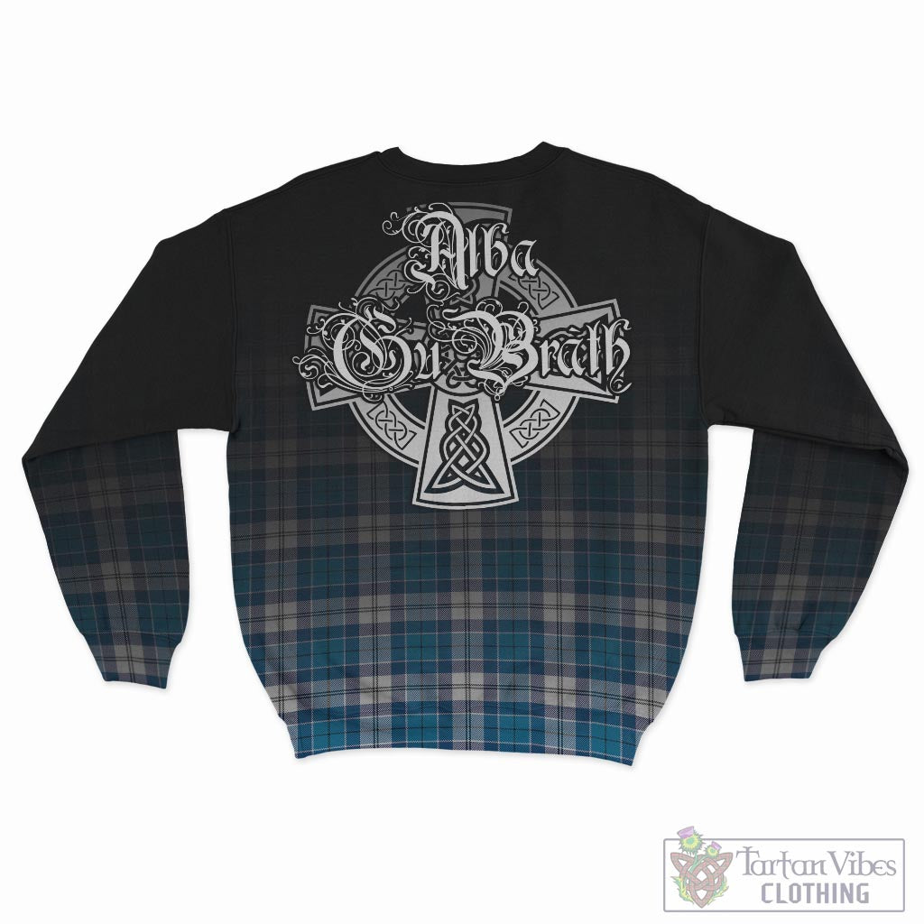 Tartan Vibes Clothing Roberton Tartan Sweatshirt Featuring Alba Gu Brath Family Crest Celtic Inspired