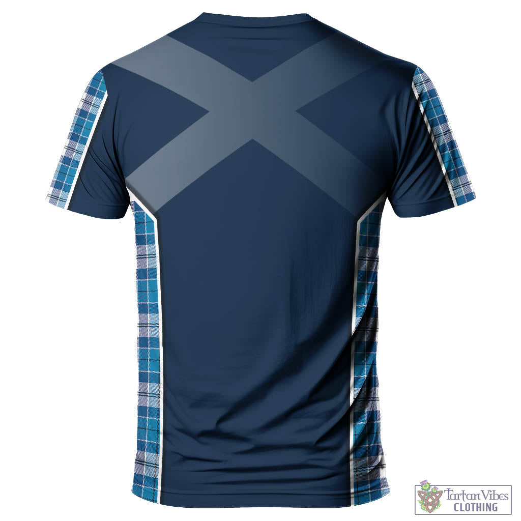 Tartan Vibes Clothing Roberton Tartan T-Shirt with Family Crest and Scottish Thistle Vibes Sport Style