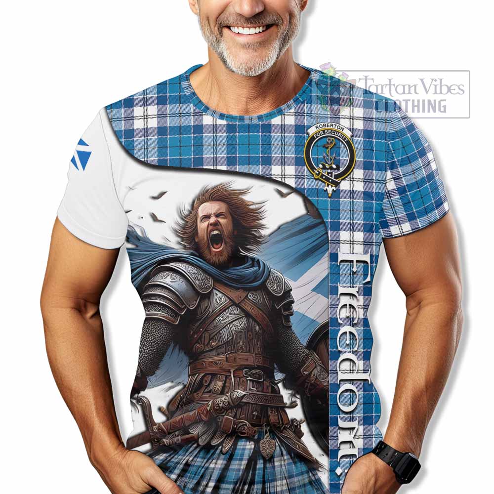 Roberton Crest Tartan T-Shirt Inspired by the Freedom of Scottish Warrior