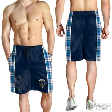 Roberton Tartan Men's Shorts with Family Crest and Lion Rampant Vibes Sport Style