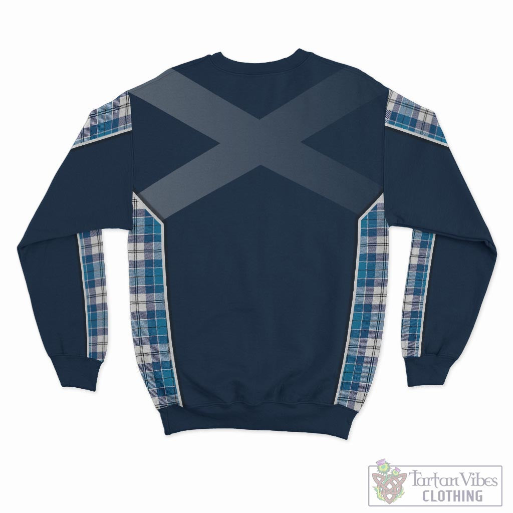 Tartan Vibes Clothing Roberton Tartan Sweatshirt with Family Crest and Scottish Thistle Vibes Sport Style