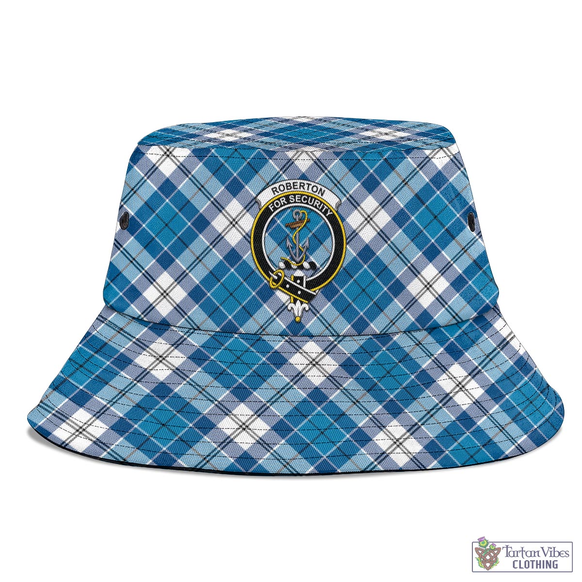 Tartan Vibes Clothing Roberton Tartan Bucket Hat with Family Crest