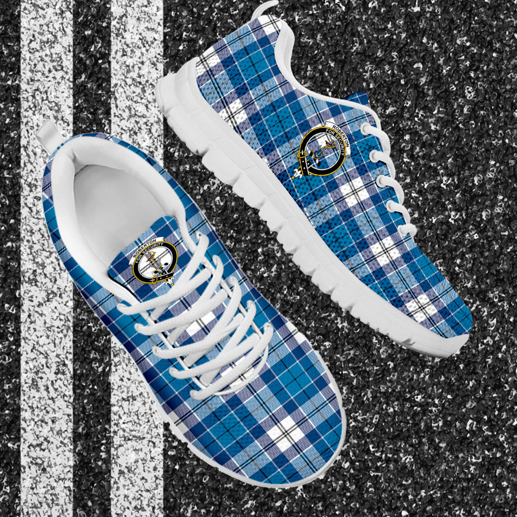 Roberton Tartan Sneakers with Family Crest - Tartan Vibes Clothing