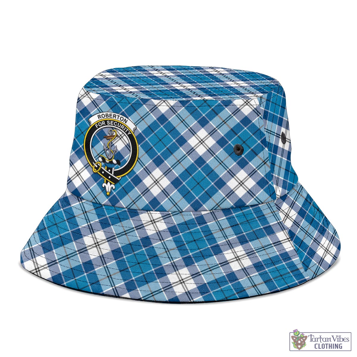 Tartan Vibes Clothing Roberton Tartan Bucket Hat with Family Crest