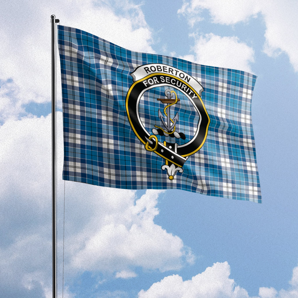 Roberton Tartan Flag with Family Crest House Flag (Horizontal) - Tartan Vibes Clothing