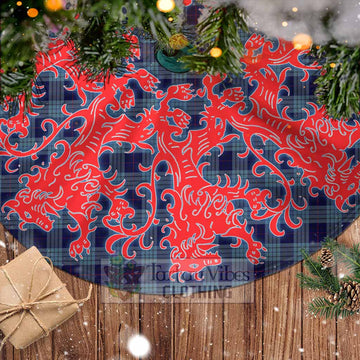 Roberts of Wales Tartan Christmas Tree Skirt Lion Rampant Style