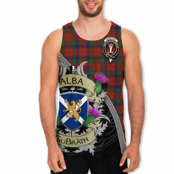 Robertson Tartan Family Crest Men's Tank Top Lion Rampant Royal Thistle Shield Celtic Inspired