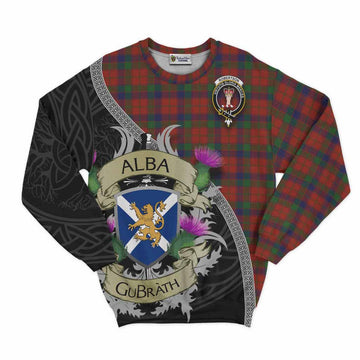 Robertson Tartan Family Crest Sweatshirt Lion Rampant Royal Thistle Shield Celtic Inspired Unisex - Tartan Vibes Clothing
