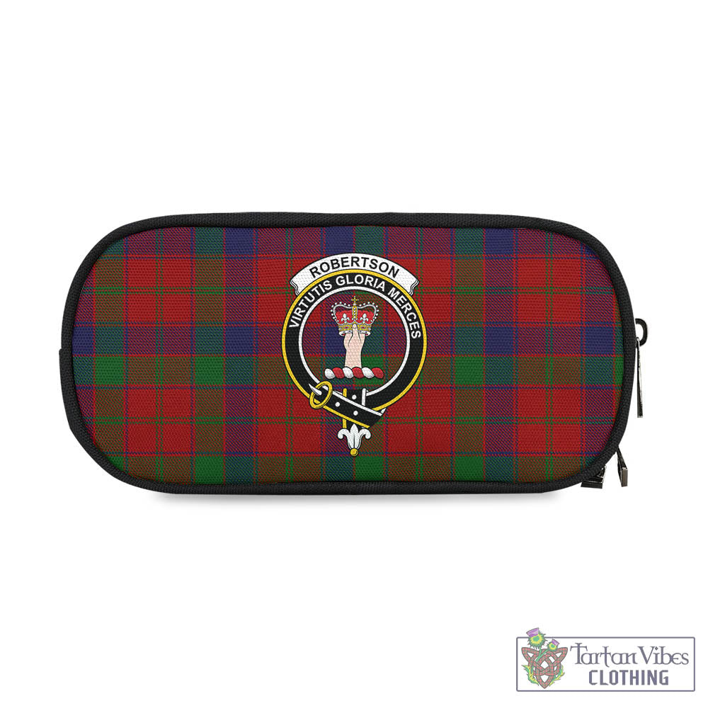 Tartan Vibes Clothing Robertson Tartan Pen and Pencil Case with Family Crest