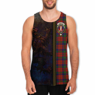 Robertson Tartan Family Crest Men's Tank Top Alba Gu Brath Be Brave Lion Ancient Style