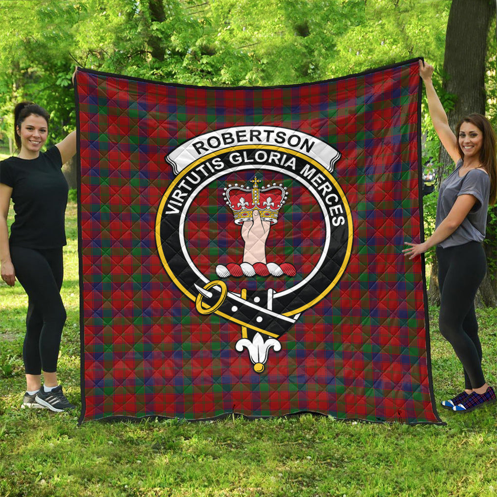 robertson-tartan-quilt-with-family-crest