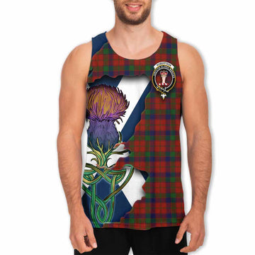 Robertson Tartan Family Crest Men's Tank Top Scottish Thistle Celtic Inspired