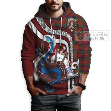 Robertson Tartan Hoodie with Epic Bagpipe Style