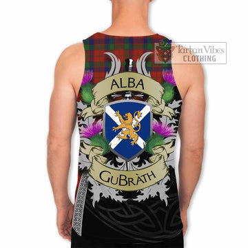 Robertson Tartan Family Crest Men's Tank Top Lion Rampant Royal Thistle Shield Celtic Inspired