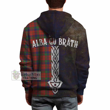 Robertson Tartan Family Crest Hoodie Alba Gu Brath Be Brave Lion Ancient Style - Tartan Vibes Clothing