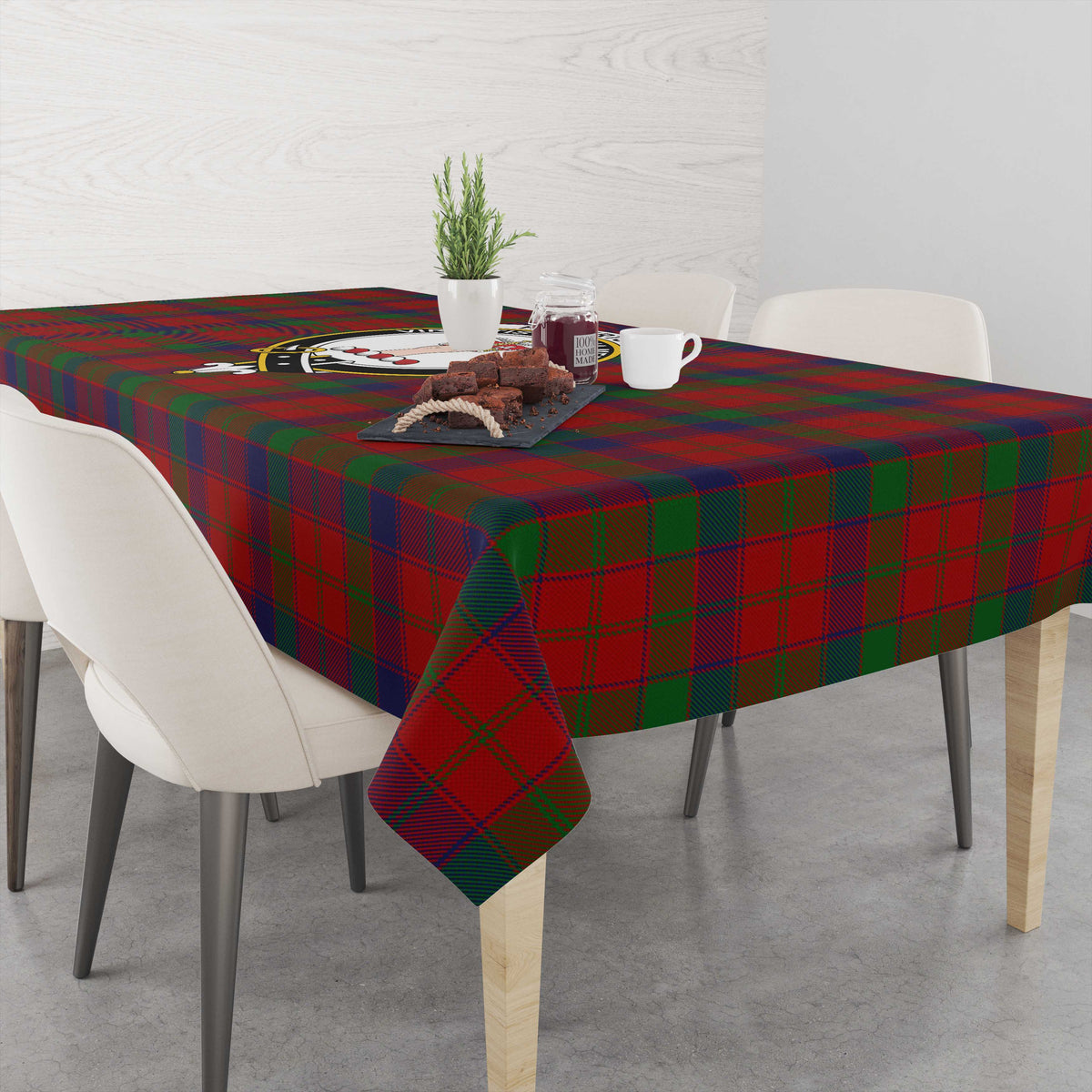 Robertson Tartan Tablecloth with Family Crest M 39.4"x59"(100x150cm) - Tartan Vibes Clothing