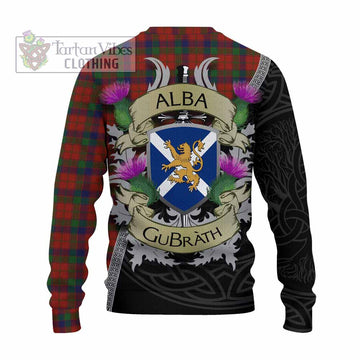 Robertson Tartan Family Crest Knitted Sweater Lion Rampant Royal Thistle Shield Celtic Inspired - Tartan Vibes Clothing
