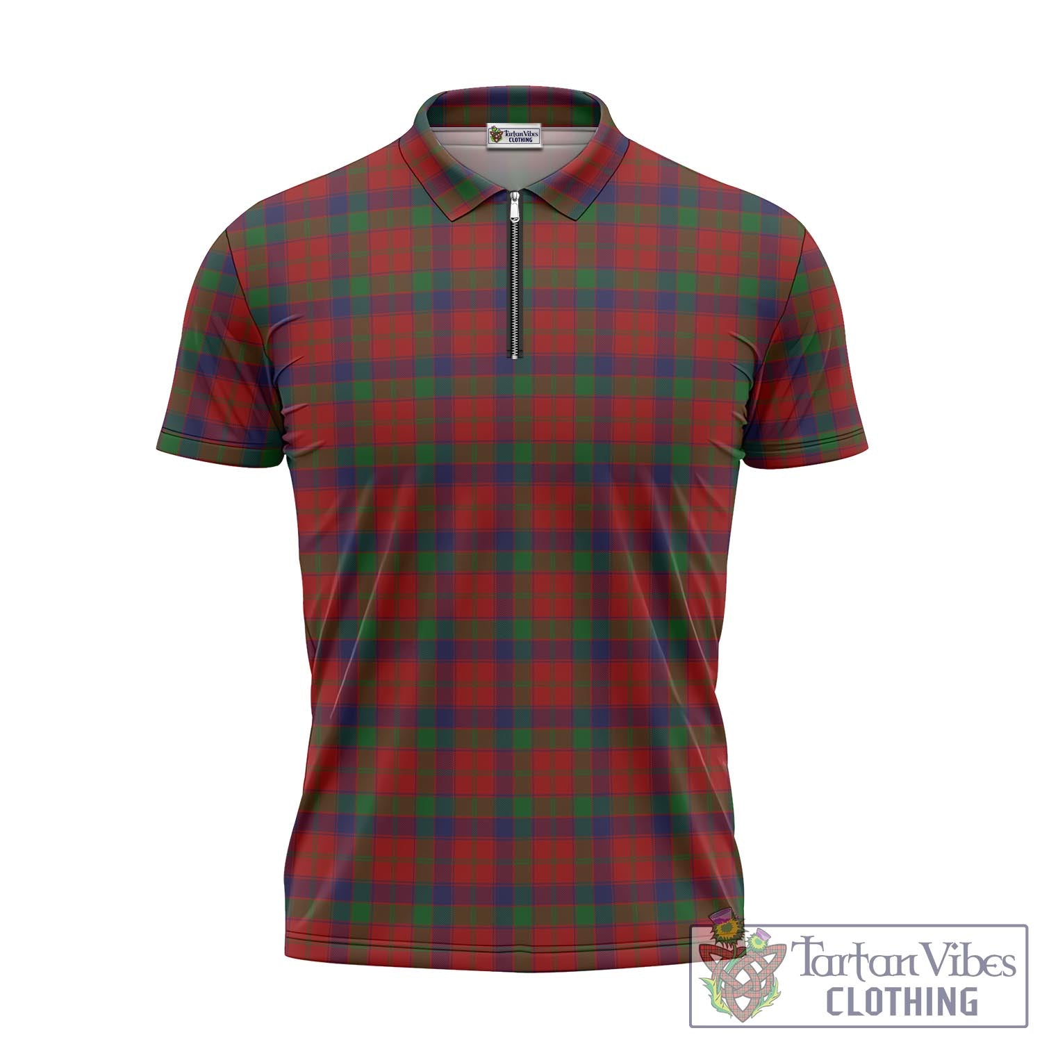 Tartan Vibes Clothing Robertson Tartan Zipper Polo Shirt